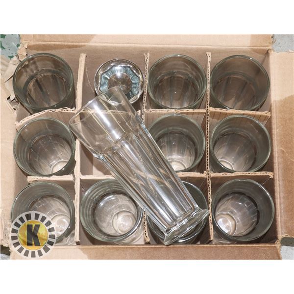 CASE OF TALL GLASSES