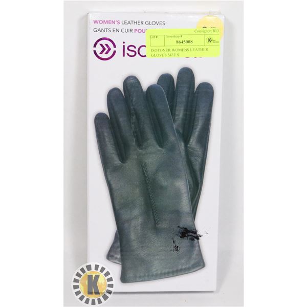 ISOTONER WOMENS LEATHER GLOVES SIZE S