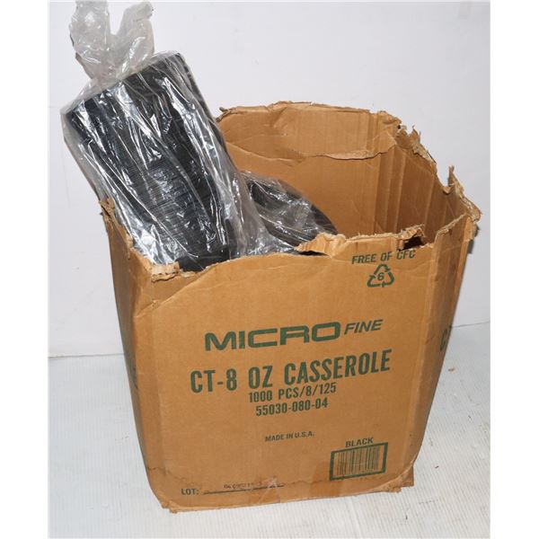 OPEN BOX CASE OF CT-8 CASSEROLE TO GO CONTAINERS