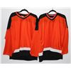 Image 1 : LOT OF 2 MENS XL LONG SLEEVE ORANGE JERSEYS