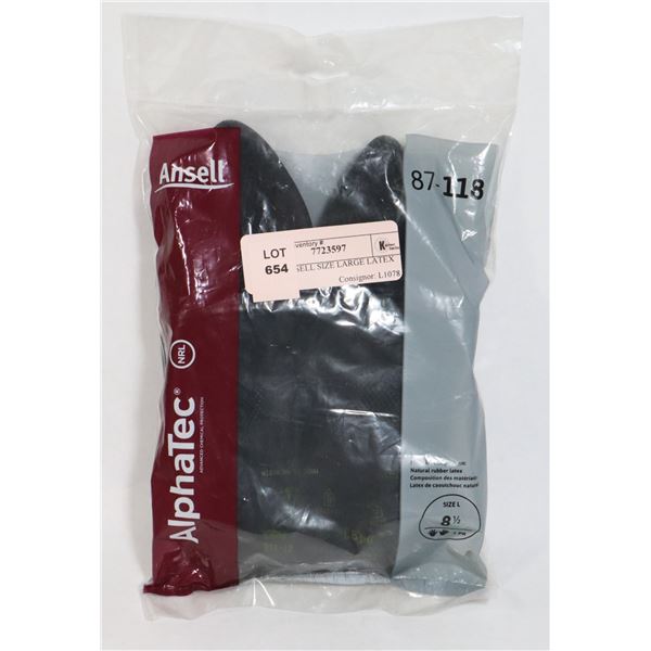 NEW ANSELL SIZE LARGE LATEX GLOVES