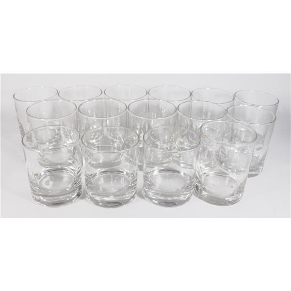 BUNDLE OF 23 TUMBLERS ABOUT 3 1/2" TALL