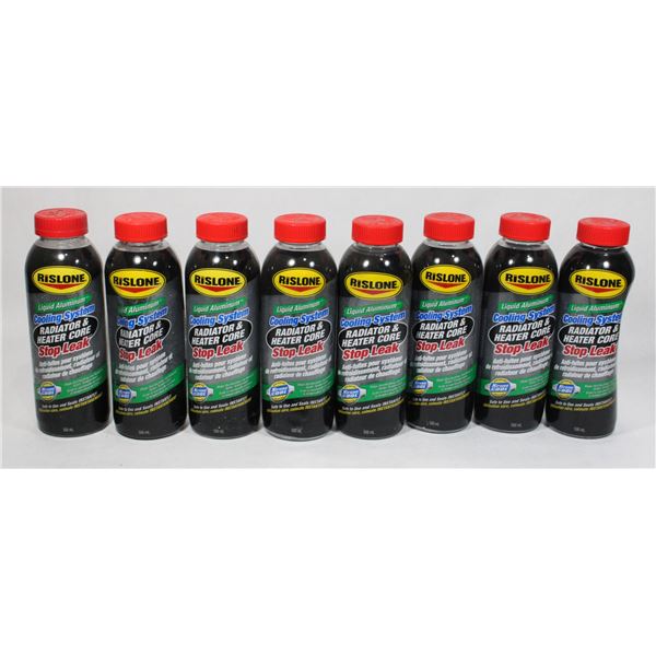 BOX OF 8 RISLONE ALUMINUM RADIATOR STOP LEAK 500ML