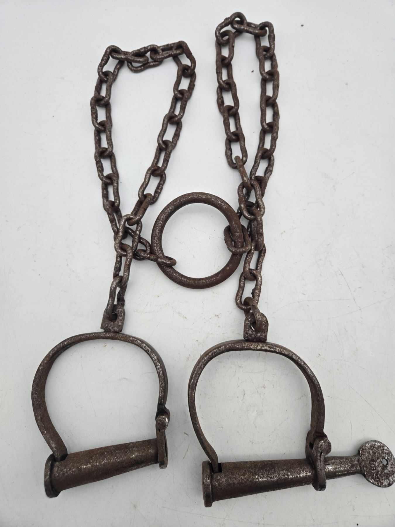 Antique leg shackles from Ohio jail (c3)