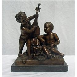 "Kids Playing Banjo" J B Pigalle