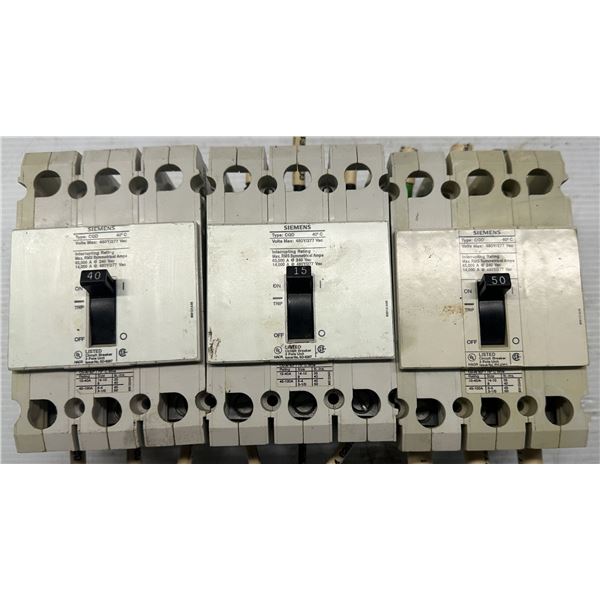 (3) Siemens #CQD Circuit Breakers