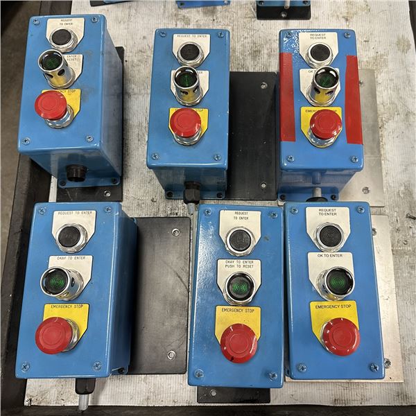 Lot of (6) Hoffman #E3PBX Push Button Enclosures