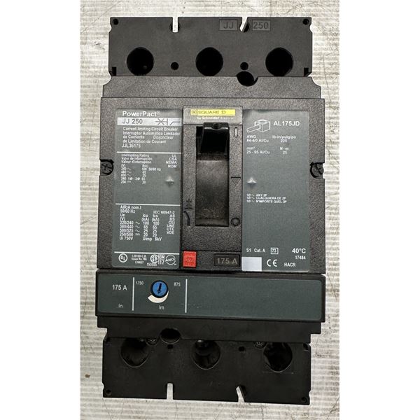 Square D #JJ 250 Power Pact Circuit Breaker