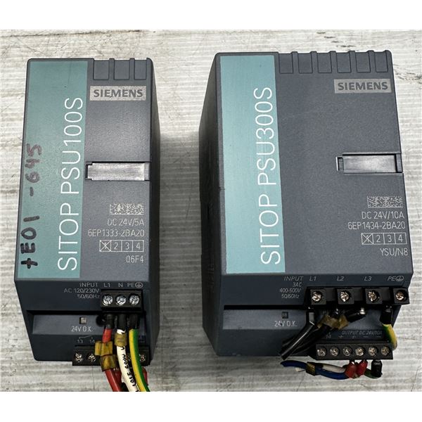 Lot of (2) Siemens Power Supplies #6EP1333-2BA20 & #6EP1434-2BA20