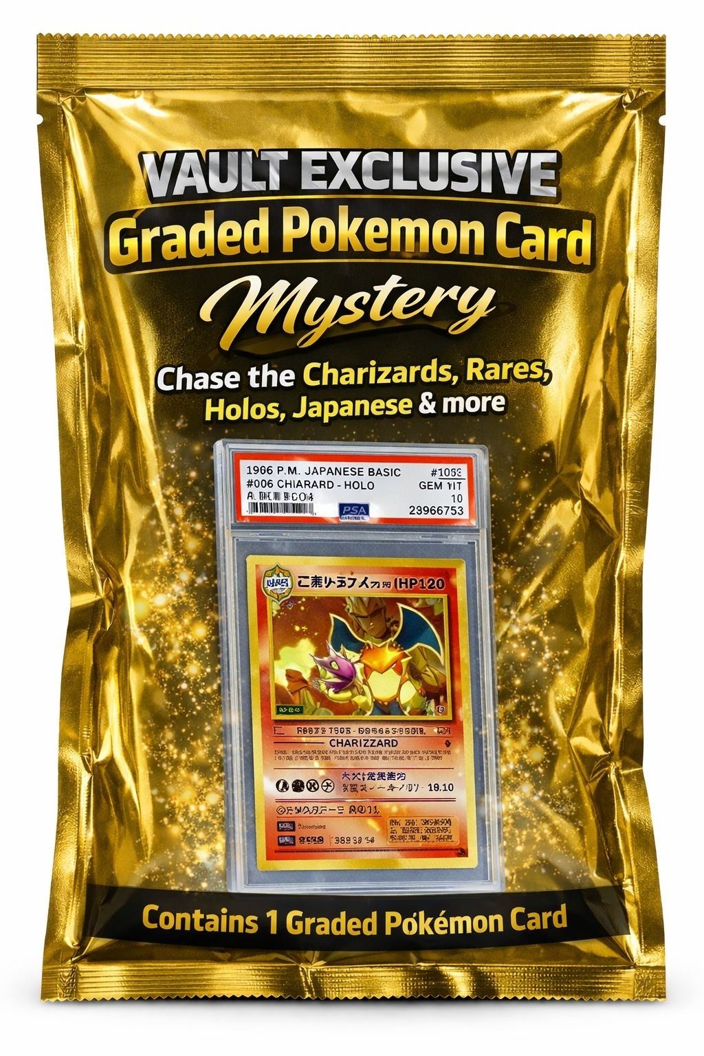 VAULT EXCLUSIVE - Graded Pokemon Card -1 Per Pak