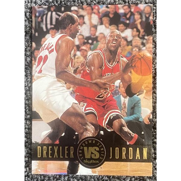 Drexler vs. Jordan Basketball Card