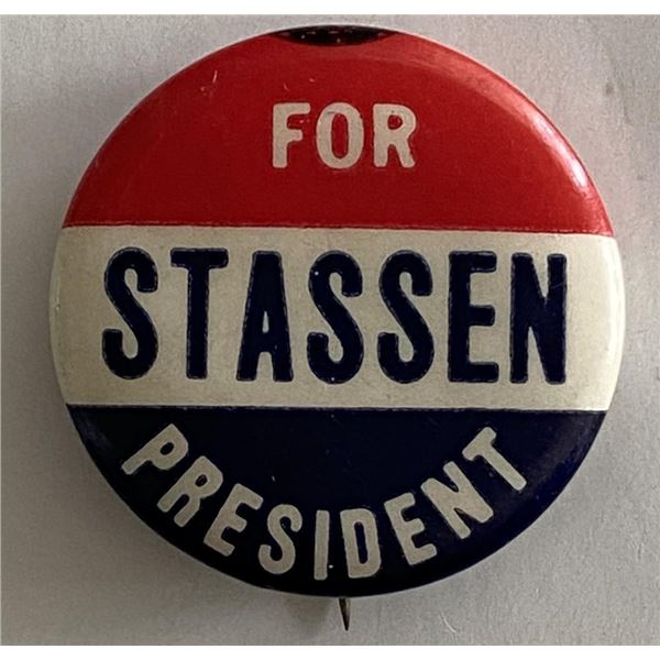 Harold Stassen for President pin