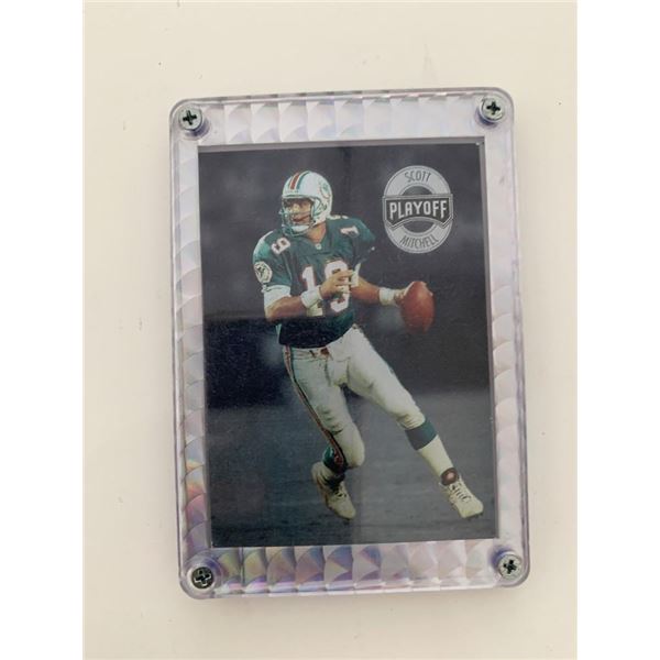 Scott Mitchell Framed Playoff Football Card
