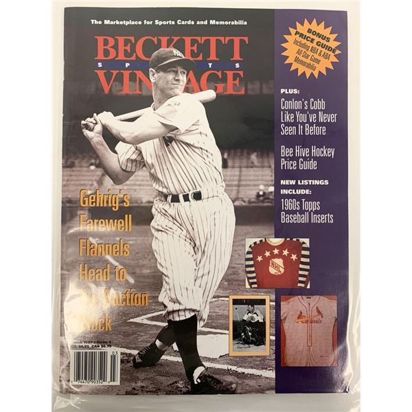 Beckett Vintage Sports - March 1997 Issue 4 -Lou Gehrig Cover