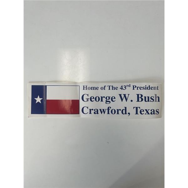 George W. Bush home state Texas bumper sticker
