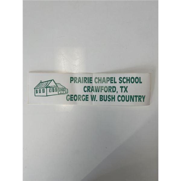 Prairie Chapel School bumper sticker