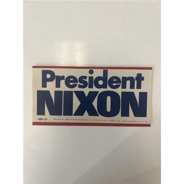Richard Nixon presidential campaign  sticker