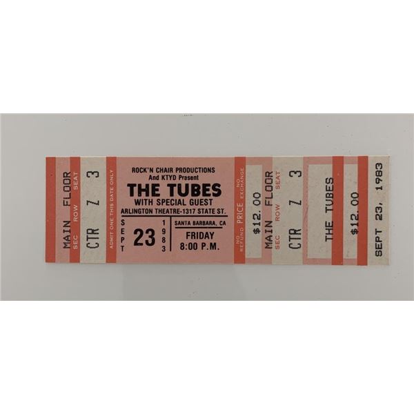 The Tubes ticket Arlington Theatre 09/23/83
