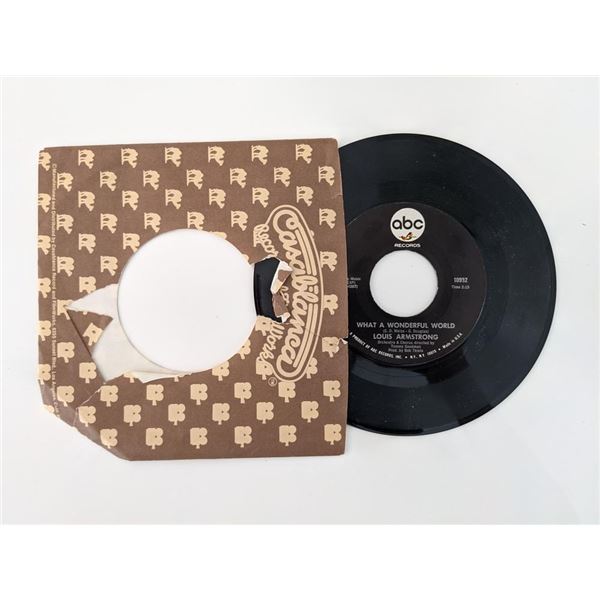 Louis Armstrong â€“ Cabaret / What A Wonderful World 45 RPM Vinyl