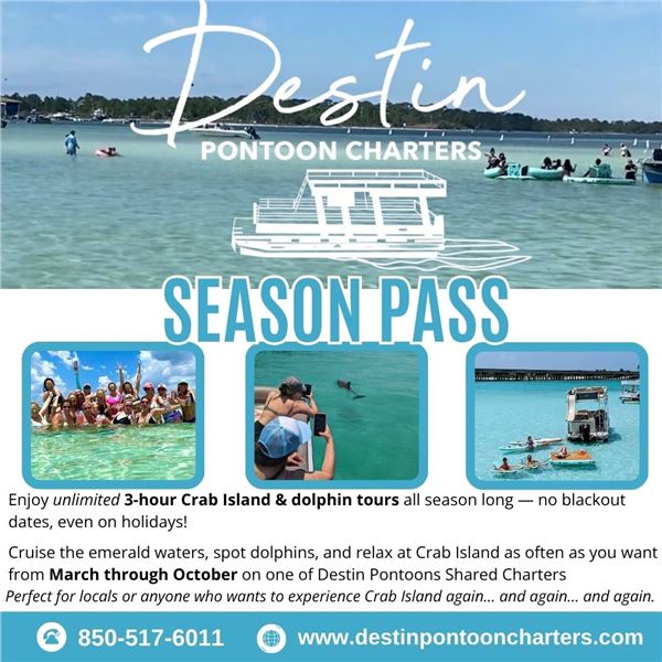 Destin Pontoon Charters Season Pass