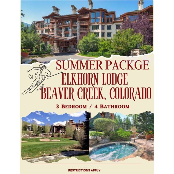 7 Days in Beaver Creek, CO - Summer/Fall Package