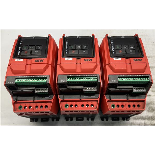 (3) Sew #18251412 / MCLTPB00085A3400 Movitrac LTP B Frequency Inverters
