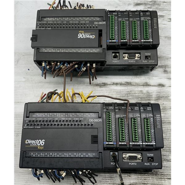 (2) Automation Direct #D0-06DR Koyo Direct Logic06 Controller w//Modules