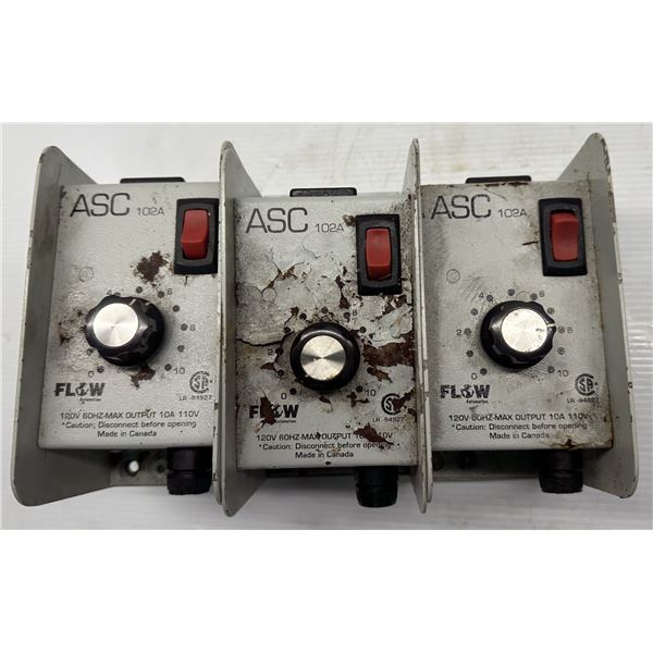 Lot of (3) Flow Automation #ASC 102A Timing Modules 120V 60HZ