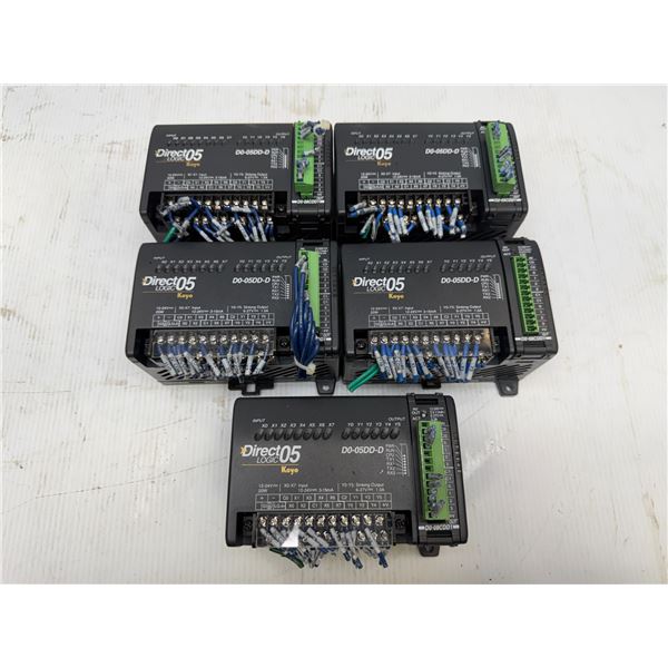 (5) Automation Direct #D0-05DD-D w/ #D0-08CDD1