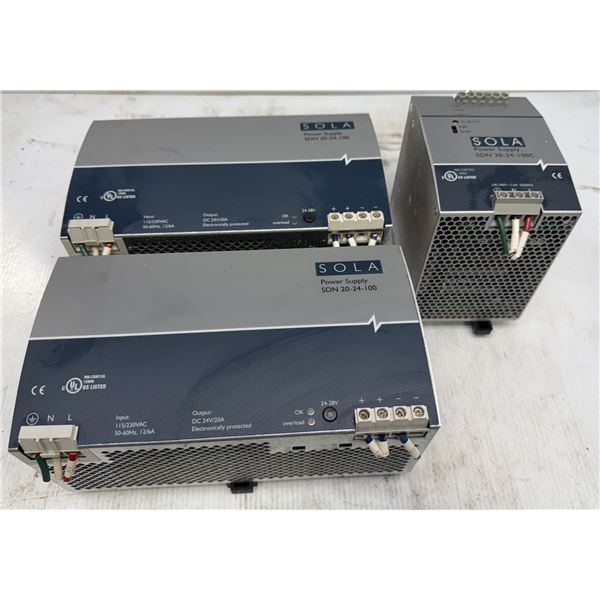 Lot of (3) Sola Power Supplies