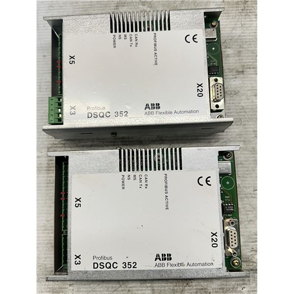 (2) ABB #3HNE 00009-1/04 / DSQC 352 Remote Servo Controllers