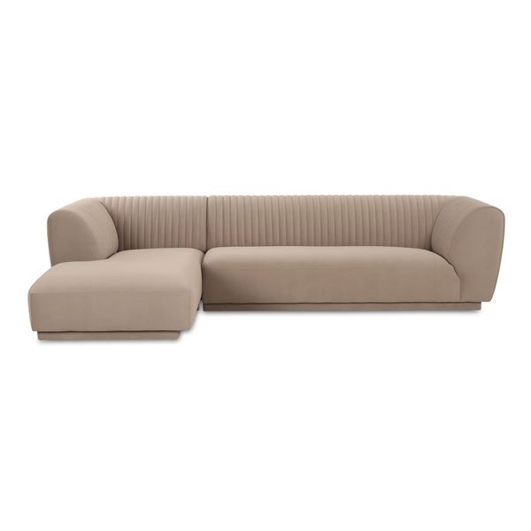 BNIB Moe's - Zandro Left Sectional Beige - 116.75 x 71 x 27.50in - Retail Price: $4,499 - OA-1036-34