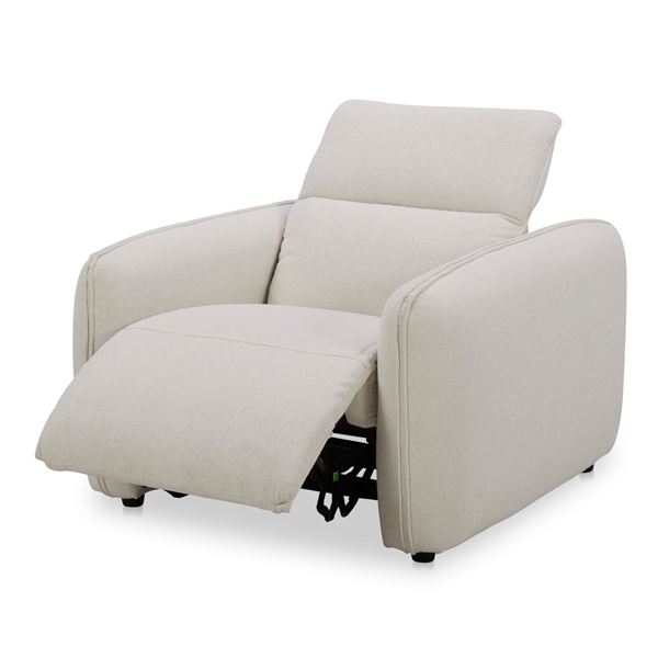 BNIB Moe's - Eli Power Recliner Chair Warm White - 41.5 x 30 x 24 - Retail Price: $3,549.00 - KQ-102