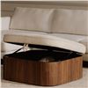 Image 1 : BNIB Moe's - Sonny Ottoman Walnut - 35 x 35 x 17 - Retail Price: $1,599.00 - EW-1030-03