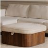 Image 2 : BNIB Moe's - Sonny Ottoman Walnut - 35 x 35 x 17 - Retail Price: $1,599.00 - EW-1030-03