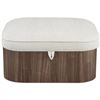Image 3 : BNIB Moe's - Sonny Ottoman Walnut - 35 x 35 x 17 - Retail Price: $1,599.00 - EW-1030-03
