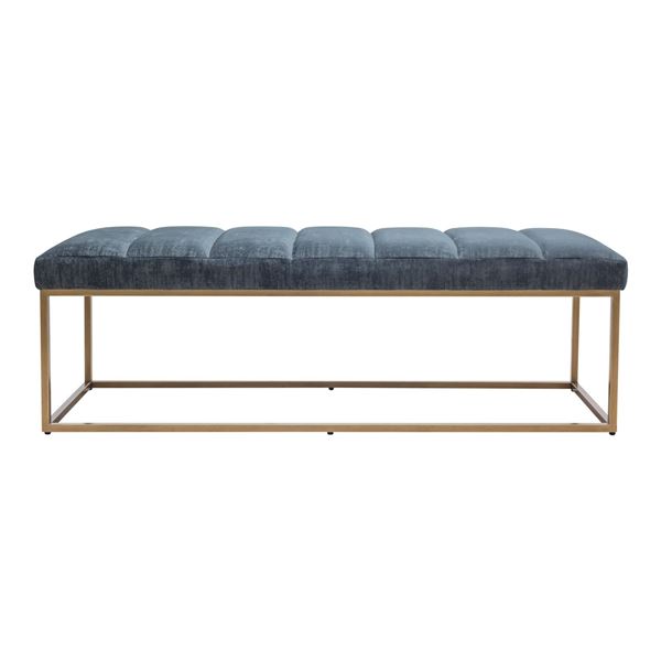 BNIB Moe's - Katie Bench Blue - 59 x 20 x 19.5 - Retail Price: $1,050.00 - ZT-1026-15