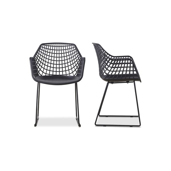 BNIB Moe's - Honolulu Chair Black-Set Of Two - 22.5 x 22 x 34 - Retail Price: $339.00 - QX-1007-02