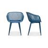 Image 1 : New Moe's - Piazza Outdoor Chair Blue-Set Of Two - 23.5 x 22.5 x 31.5 - Retail Price: $299.00 - QX-