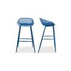 Image 1 : BNIB Moe's - Piazza Outdoor Barstool Blue-Set Of Two - 19.3 x 19.7 x 37.2 - Retail Price: $289.00 -