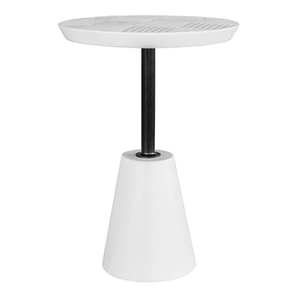 BNIB Moe's - Foundation Outdoor Accent Table White - 13.3 x 13.3 x 19.8 - Retail Price: $469.00 - BQ