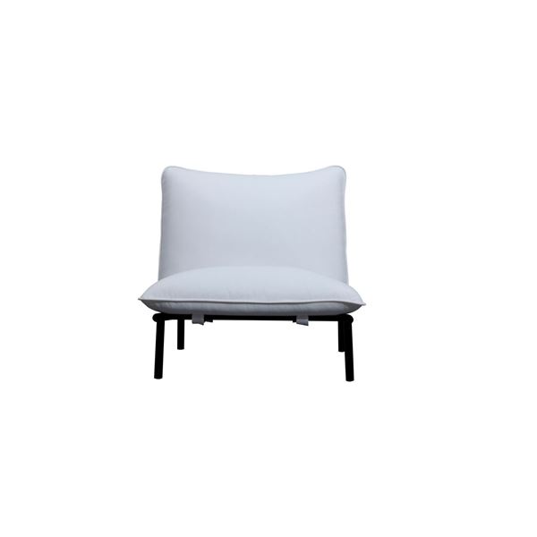 New Moe's - Morgan Outdoor Accent Chair White - 35 x 30 x 29 - Retail Price: $1,499.00 - MO-1025-18