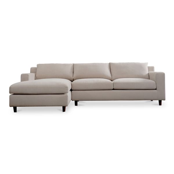 BNIB Moe's - Hutton Left Sectional Beige - 100 x 63 x 29.1in - Retail Price: $4,699 - MO-1005-34-L-0