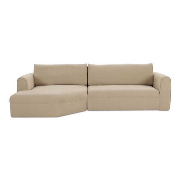 BNIB Moe's - Madrid Left Sectional Cool Beige - 112 x 65 x 33.50in - Retail Price: $4,349 - OA-1058-
