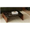 Image 4 : BNIB Sunday's - Form Marble Coffee Table Walnut - 48 x 48 x 14 - Retail Price: $990.00 - COF-JD-001