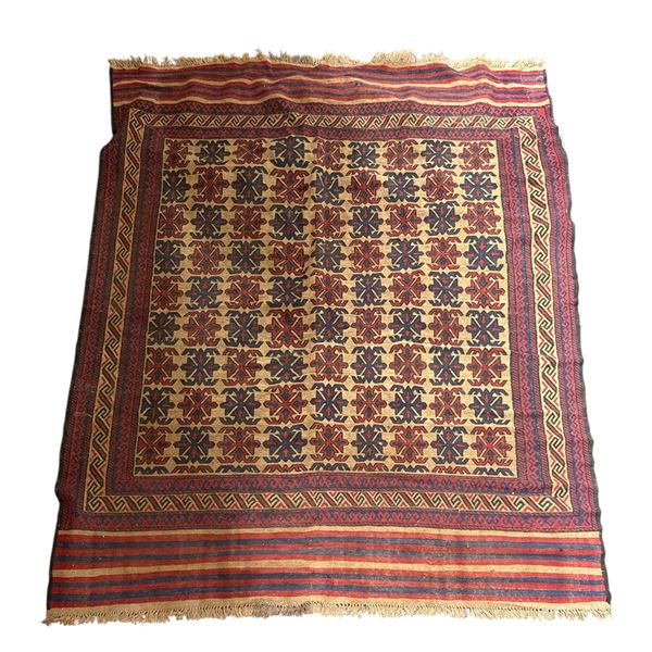 Hand Woven - Traditional Persian Style Flat Weave kilim - Approx 80in x 104in