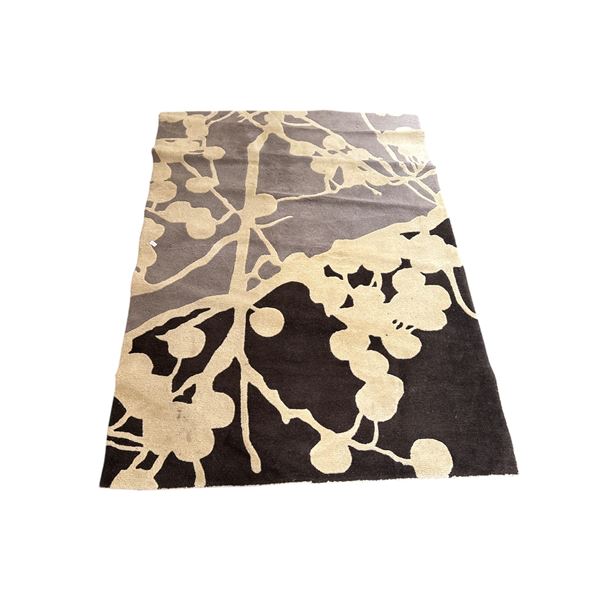 Modern Earthtone Branch Silhouette Area Rug - Approx 64in x 84in