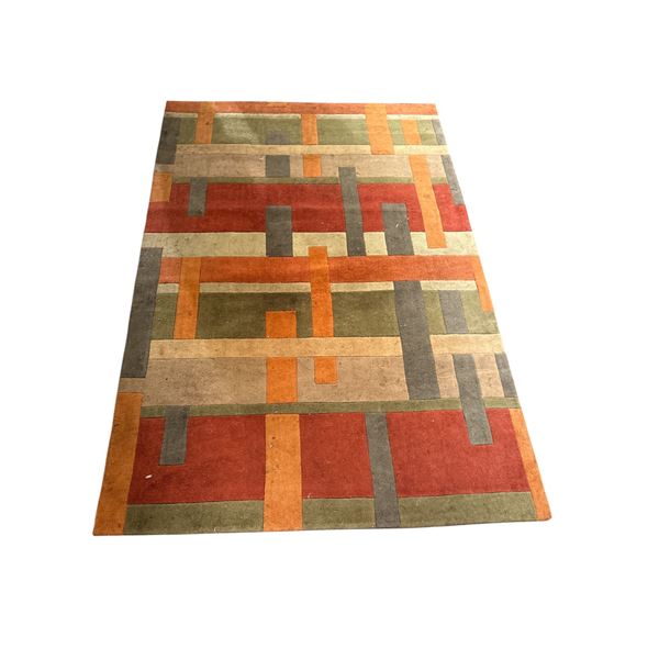 Home Accents Multicolor Geometric Hand Tufted Rug - Approx 62in x 90in