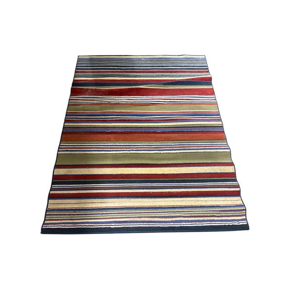 Multicolor Linear design Area Rug - Approx 62in x 90in