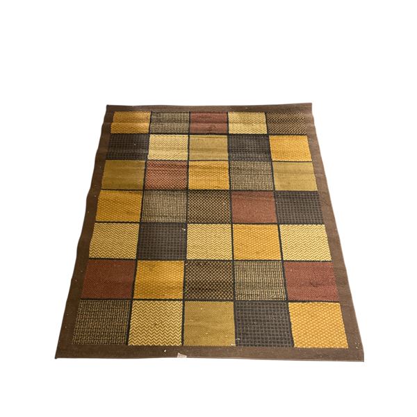 Home Accents Contemporary Rug Collection - PatchWork / Brown - Approx 62in x 84in